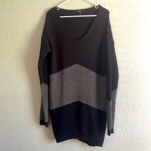 Mossimo Sweater Dress - Medium - Black and Gray